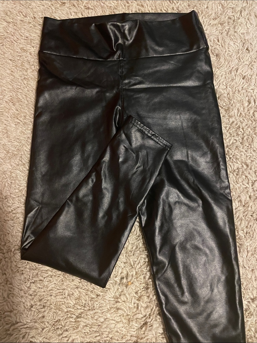 Black Faux Leather Leggings